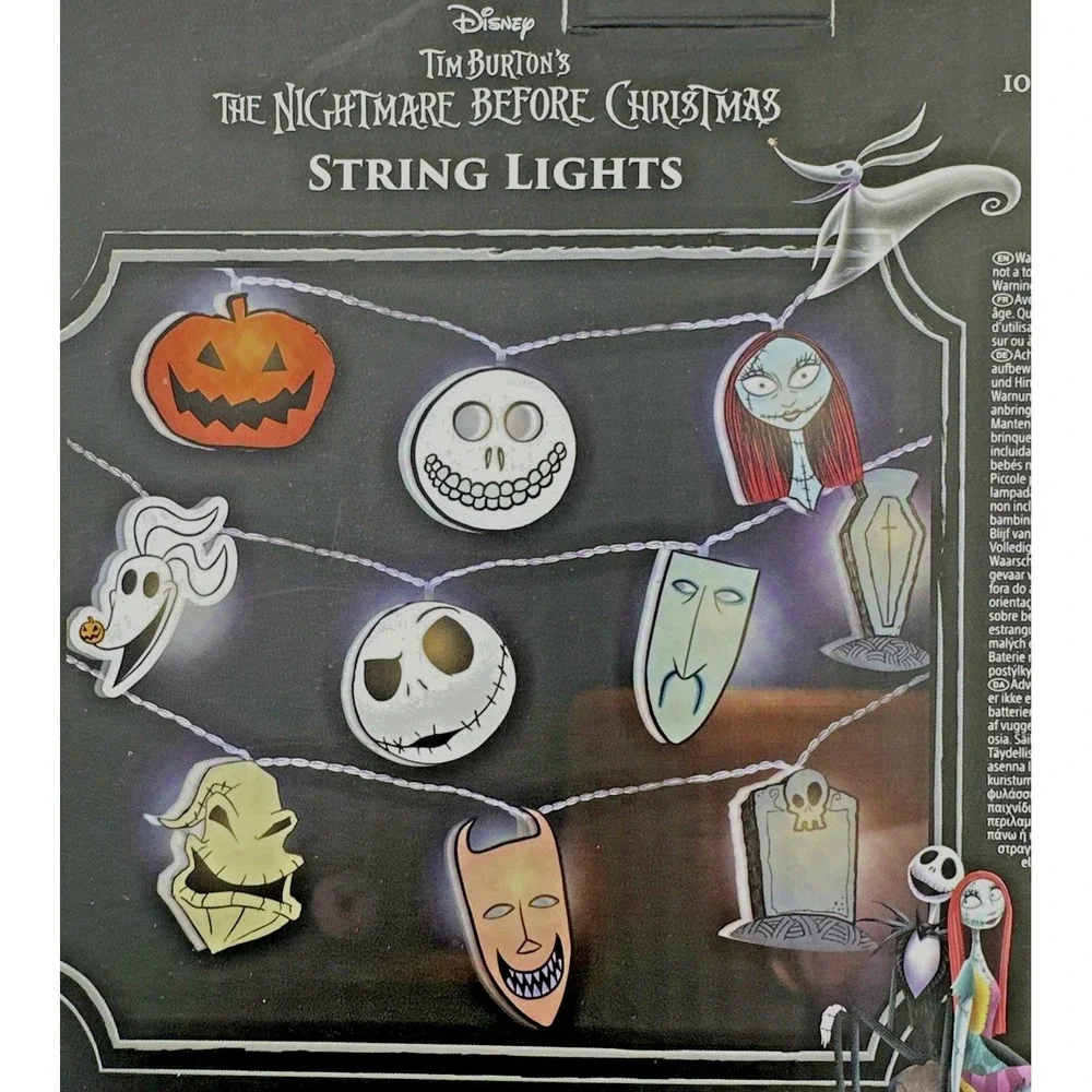 Disney Nightmare Before Christmas String Lights Jack Sally Zero Oogie Halloween